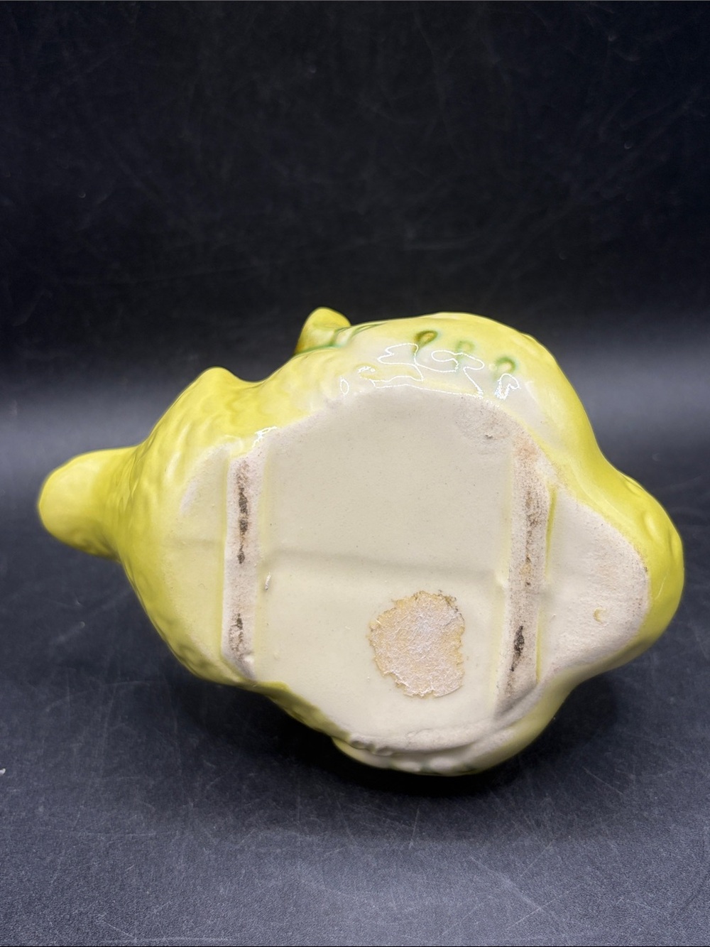 Vintage MCM Chartreuse Goose Swan Pottery Trinket Dish Bird Keepsake Dish - Picture 7 of 7